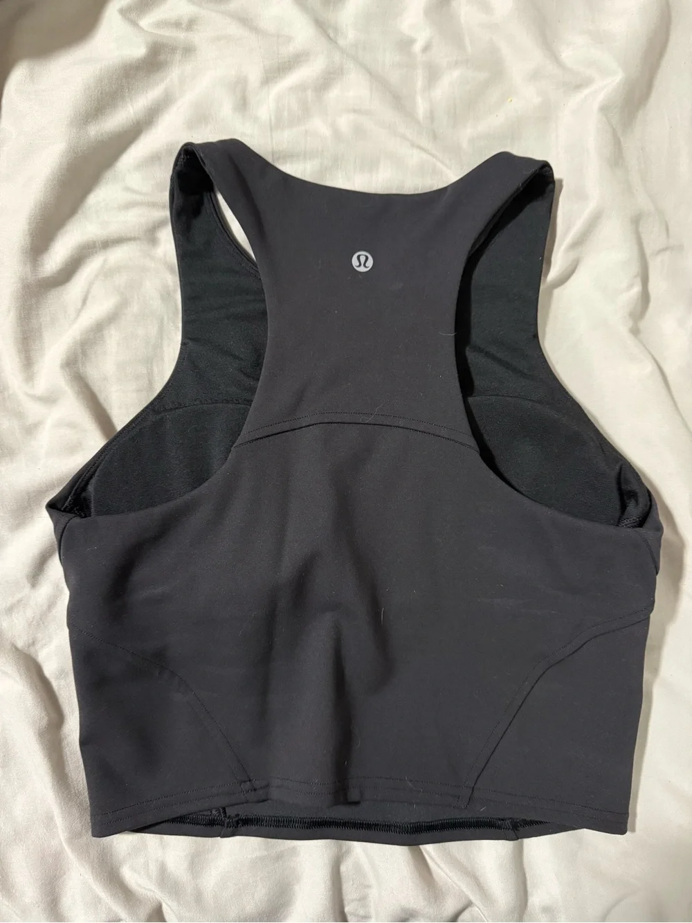 lululemon athletica Black Racerback Crop Tank